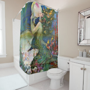 fantastic mermaid shower curtain