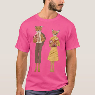 Fantastic Mr And Mrs Fox Valentines Day Cute Love T-Shirt