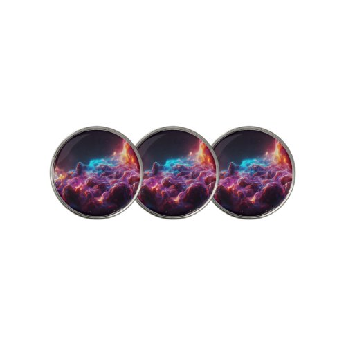 Fantastic Nebula Abstract Space 1 Golf Ball Marker