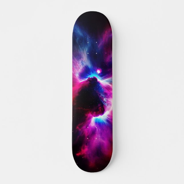Fantastic Nebula Abstract Space 3 Skateboard (Front)