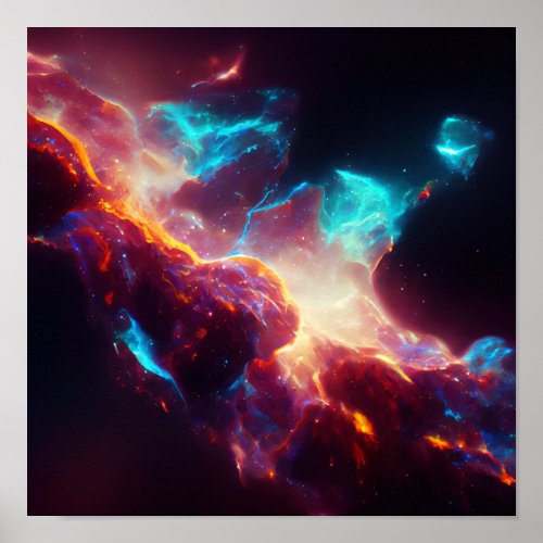 Fantastic Nebula Abstract Space 6 Poster