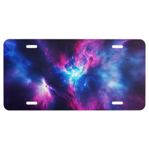 Fantastic Nebula Abstract Space 7 License Plate