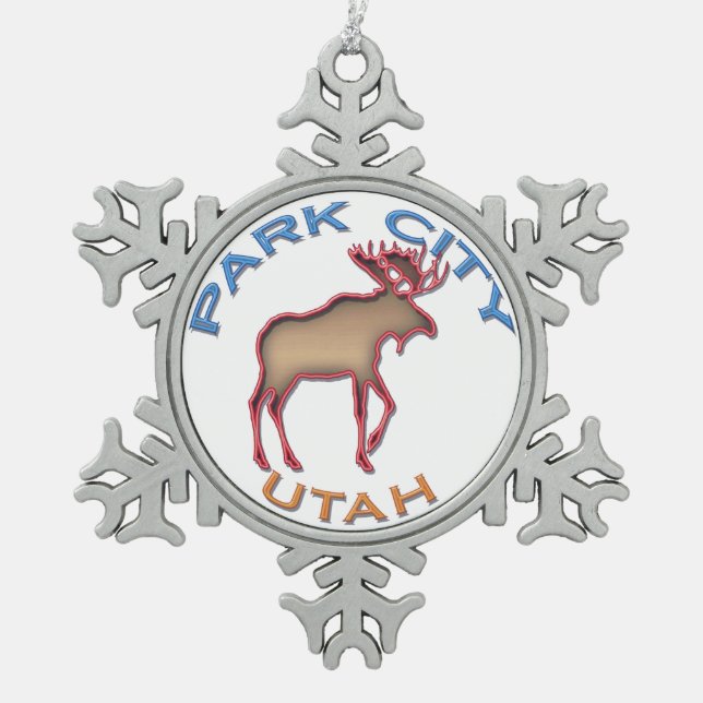 Fantastic Park City Snowflake Ornament (Front)