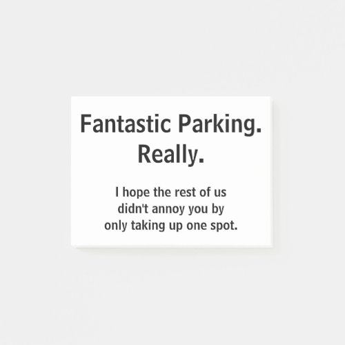 Fantastic Parking Really Post_it Notes