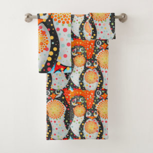 Fantastic Penguins Bath Towel Set