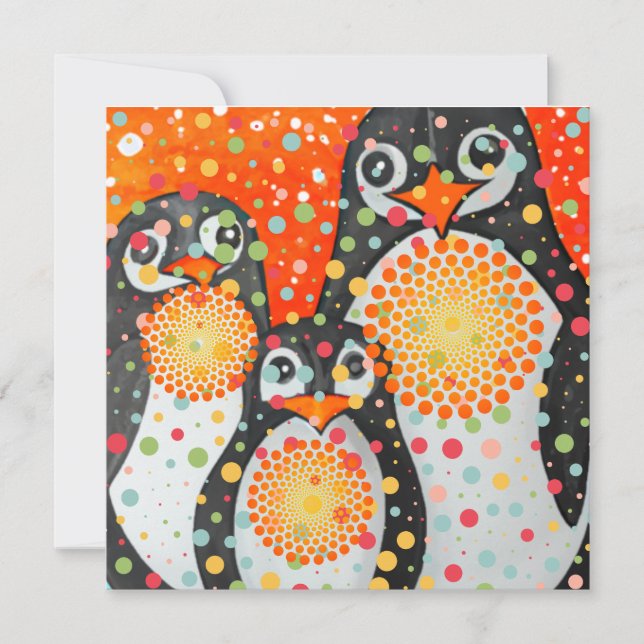 Fantastic Penguins Holiday Card (Front)