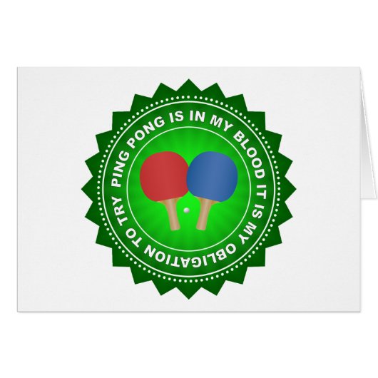 Fantastic Ping Pong Shield Cards (Front Horizontal)