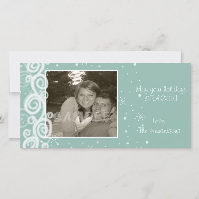 Fantastic snow flurry holiday card (Front)