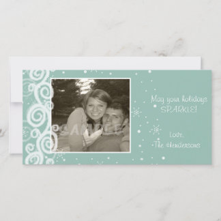 Fantastic snow flurry holiday card