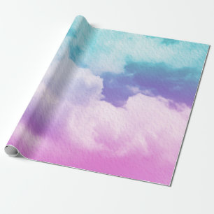 fantastic soft cloud with pastel gradient color an wrapping paper