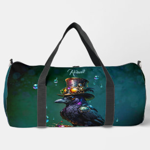 Fantastic steampunk crow duffle bag