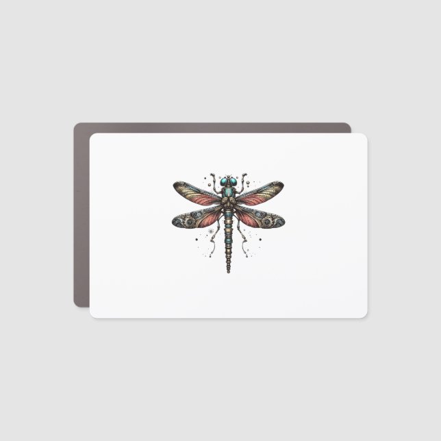 Fantastic Steampunk Dragonfly T-Shirt Car Magnet (Front)