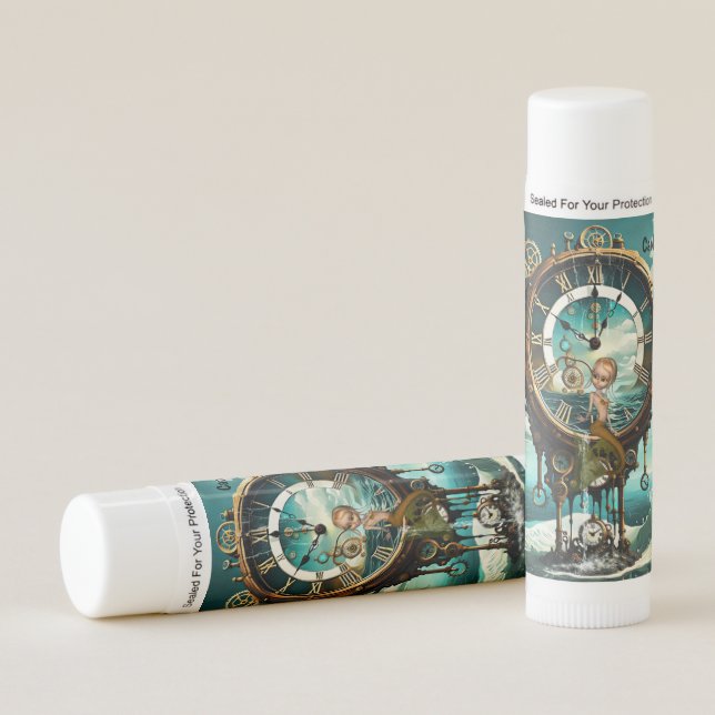 Fantastic steampunk sea clock lip balm (Front)