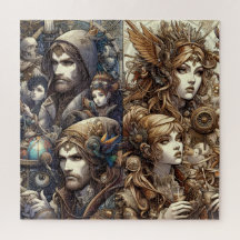 Fantastic Steampunk World – Detailed Fantasy Illus