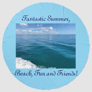 Fantastic Summer, Round Beach Towel
