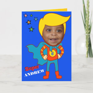 Fantastic Superhero Comic Birthday Kid Card