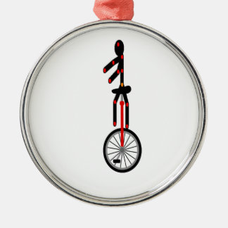 Fantastic Unicycle in the circus Metal Ornament