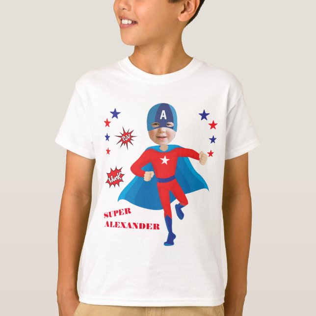 Fantastic USA Superhero Boy Birthday Tremendous T-Shirt (Front)