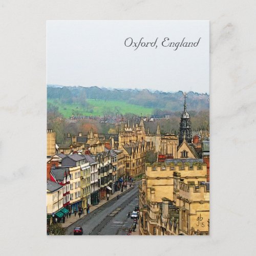 Fantastic View Oxford England High Street 2 Postcard