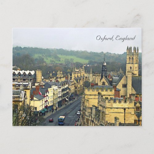 Fantastic View Oxford England High Street 3 Postcard