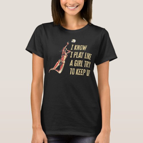 Fantastic Volleyball Design for Girls Women or T_Shirt