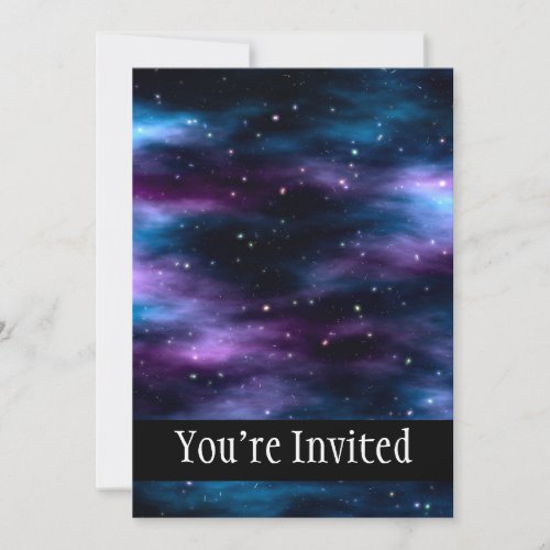 Fantastic Voyage Space Nebula Personalized Invite