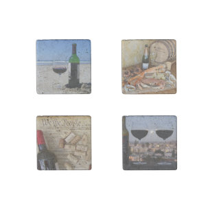 Fantastic Wine Stone Magnet Set!