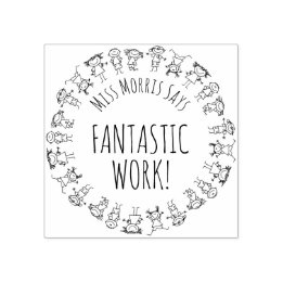 Fantastic Work Personalized Teacher Stamp Rubber