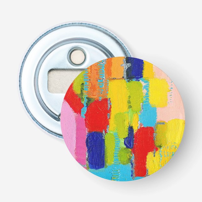 Fantastical Abstract Painting by Kris Taylor Bottle Opener (Front)