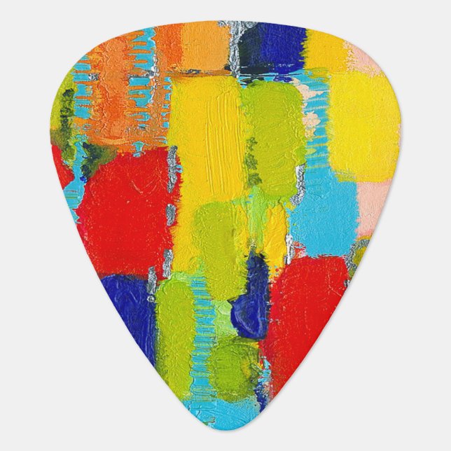 Fantastical Abstract Painting by Kris Taylor Guitar Pick (Front)