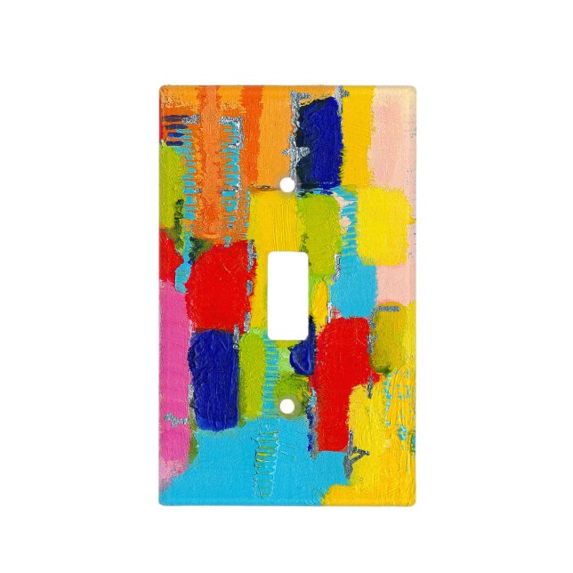 Fantastical Abstract Painting by Kris Taylor Light Switch Cover (Front)