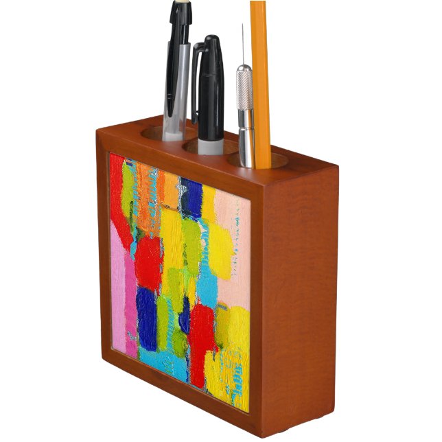 Fantastical Abstract Painting by Kris Taylor Pencil Holder (In Situ)