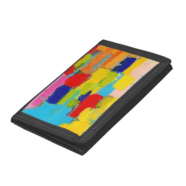 Fantastical Abstract Painting by Kris Taylor Trifold Wallet (Bottom)