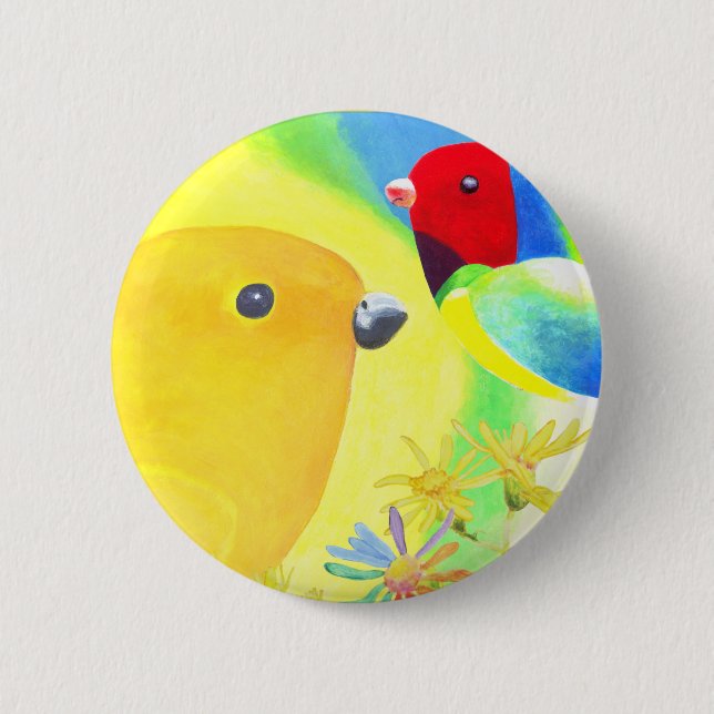 Fantastical Birds Button (Front)