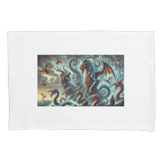 Fantastical Creature Gathering Pillow Case