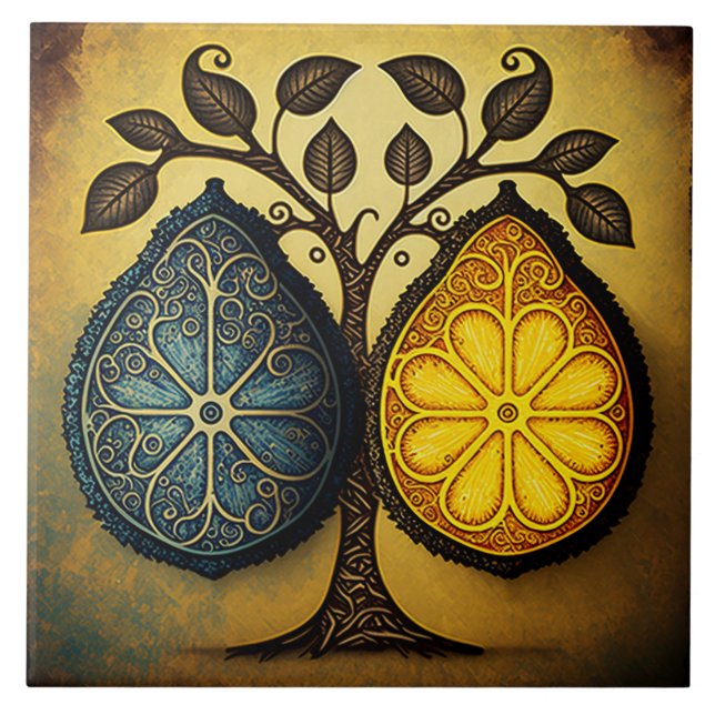 Fantastical Fruit Ceramic Tile (Front)
