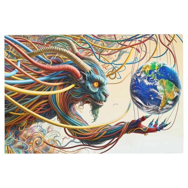 Fantastical Marionette of Earth Metal Print (Front)