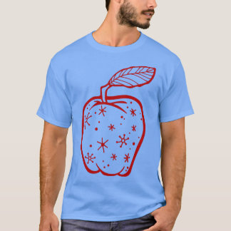 FantasticFox Apple with Stars Red T-Shirt