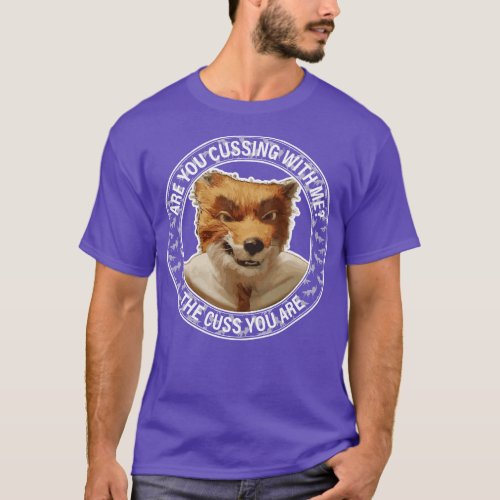 FantasticFox Foxy Cussing Circle Clean T_Shirt