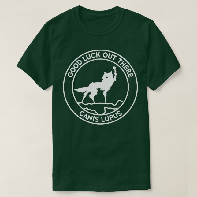 FantasticFox Wolf Canis Lupus Circle Clean T-Shirt (Design Front)