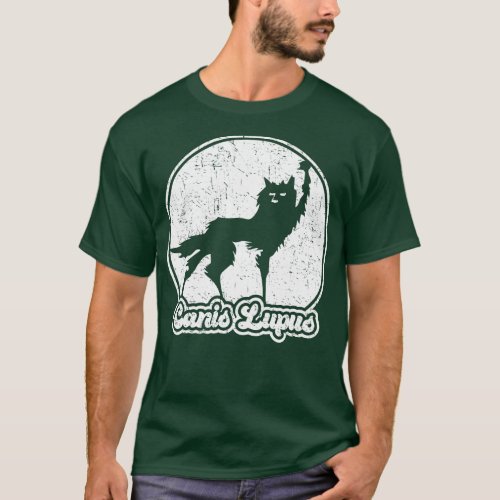 FantasticFox Wolf Canis Lupus Retro Distressed T_Shirt