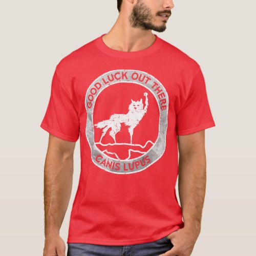 FantasticFox Wolf Canis Lupus Ring Weathered T_Shirt