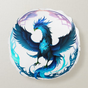 fantastique phoenix round pillow
