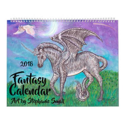 Fantasy 2018 Unicorn, Dragon and Mermaid Calendar