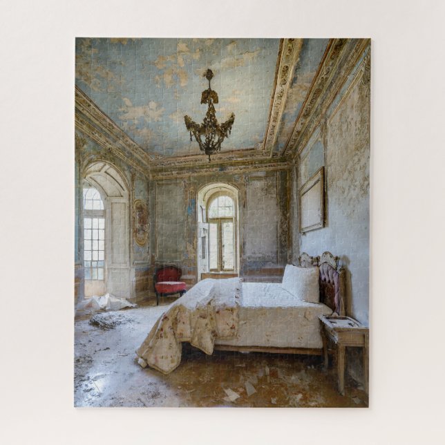 Fantasy Abandoned Chateau Bedroom Jigsaw Puzzle (Vertical)