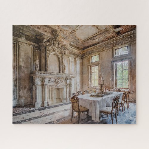 Fantasy Abandoned Chateau Dining Room Jigsaw Puzzle