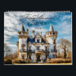 Fantasy Abandoned French Chateaux Calendar<br><div class="desc">Cool and imaginative visions of fantasy enchanted French chateaux in stages of mystical decay. Illustrations feature exteriors becoming one with nature and moody,  dreamy interiors,  reminiscent of a long-ago time of glamor,  indulgence and decadence. Includes monthly grid artwork featuring a distressed,  weathered texture,  which can be omitted if desired.</div>