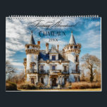 Fantasy Abandoned French Chateaux Calendar<br><div class="desc">Cool and imaginative visions of fantasy enchanted French chateaux in stages of mystical decay. Illustrations feature exteriors becoming one with nature and moody,  dreamy interiors,  reminiscent of a long-ago time of glamor,  indulgence and decadence. Includes monthly grid artwork featuring a distressed,  weathered texture,  which can be omitted if desired.</div>