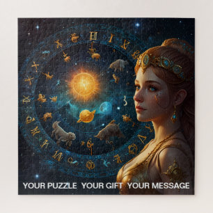 Fantasy Abstract Celestial Zodiac Sign Dreamscape Jigsaw Puzzle