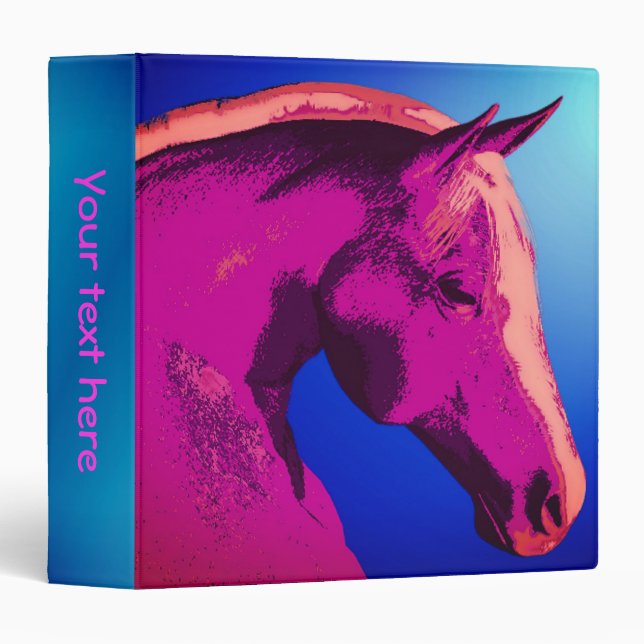 Fantasy Abstract Horse Art Personalized 3 Ring Binder (Front/Spine)